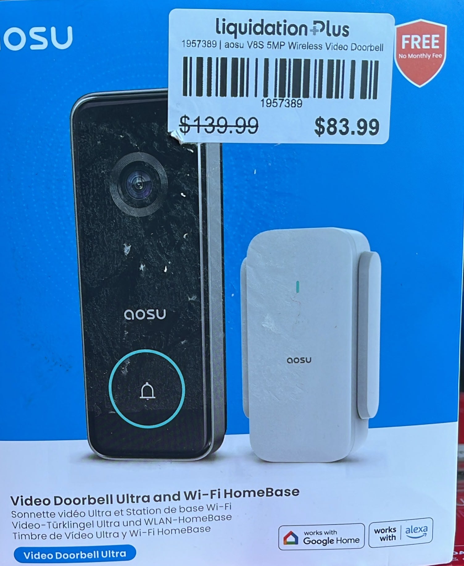 aosu V8S 5MP Wireless Video Doorbell