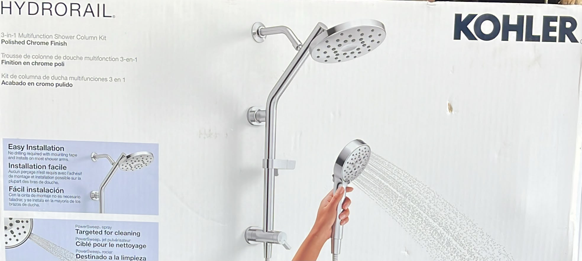 Kohler Hydrorail 3 in 1 Multifunction Shower Column