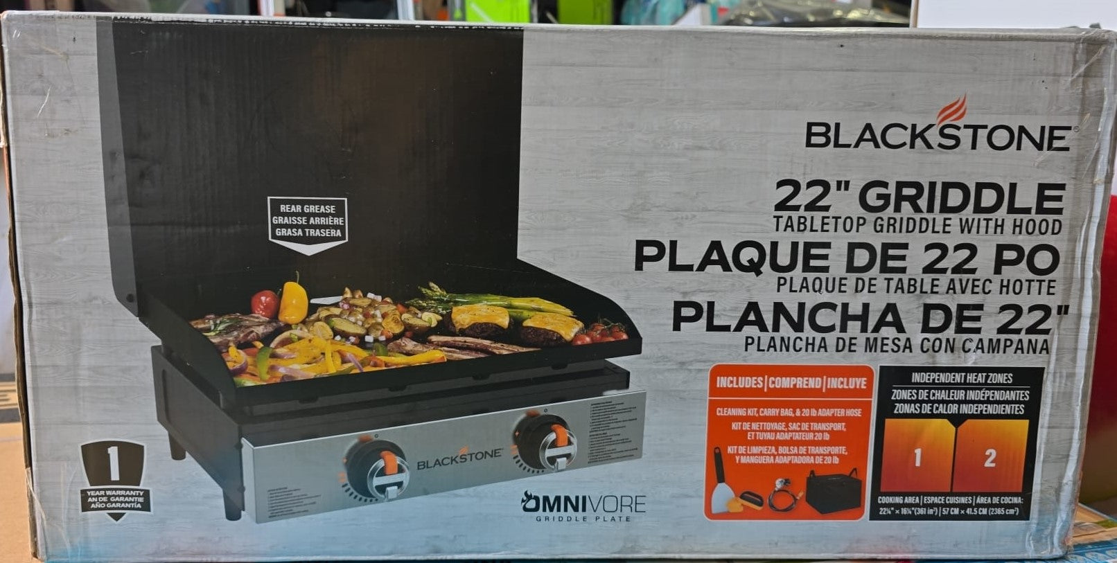 Blackstone Original 22” Tabletop Griddle with Hood Bundle