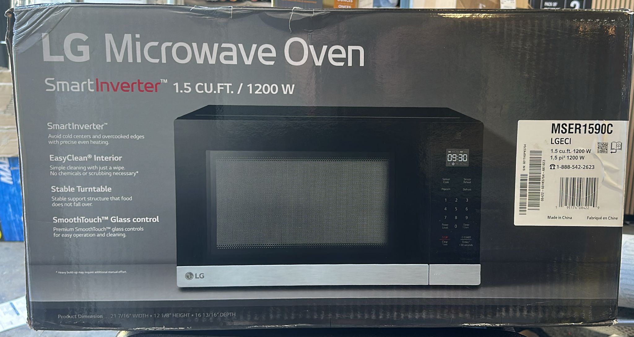 LG 1.5 cu. ft. NeoChef Countertop Microwave - Stainless Steel
