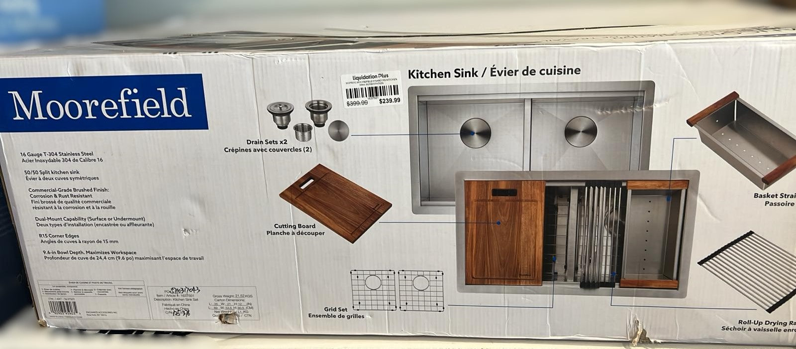 Moorefield Victoria Kitchen Sink and Faucet Workstation Set
