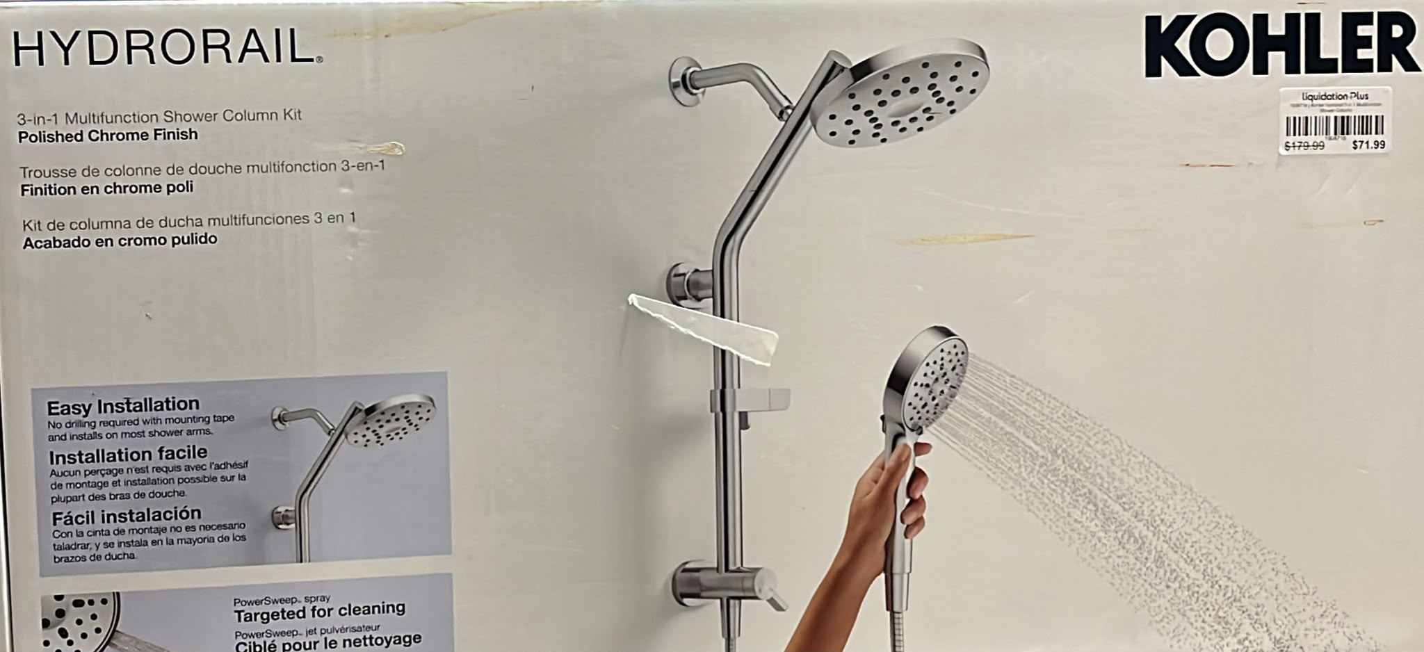 Kohler Hydrorail 3 in 1 Multifunction Shower Column