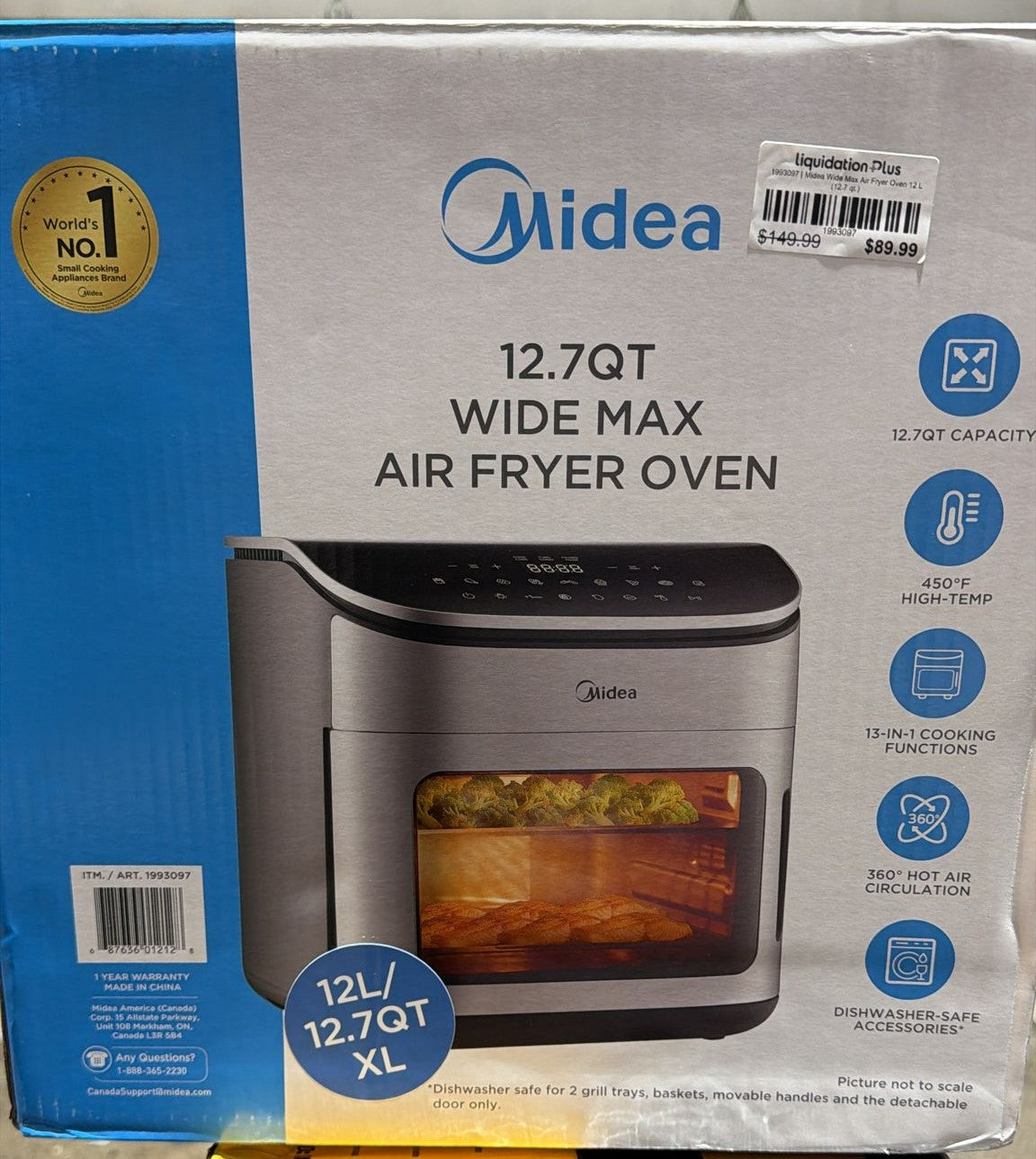 Midea Wide Max Air Fryer Oven 12 L (12.7 qt.)