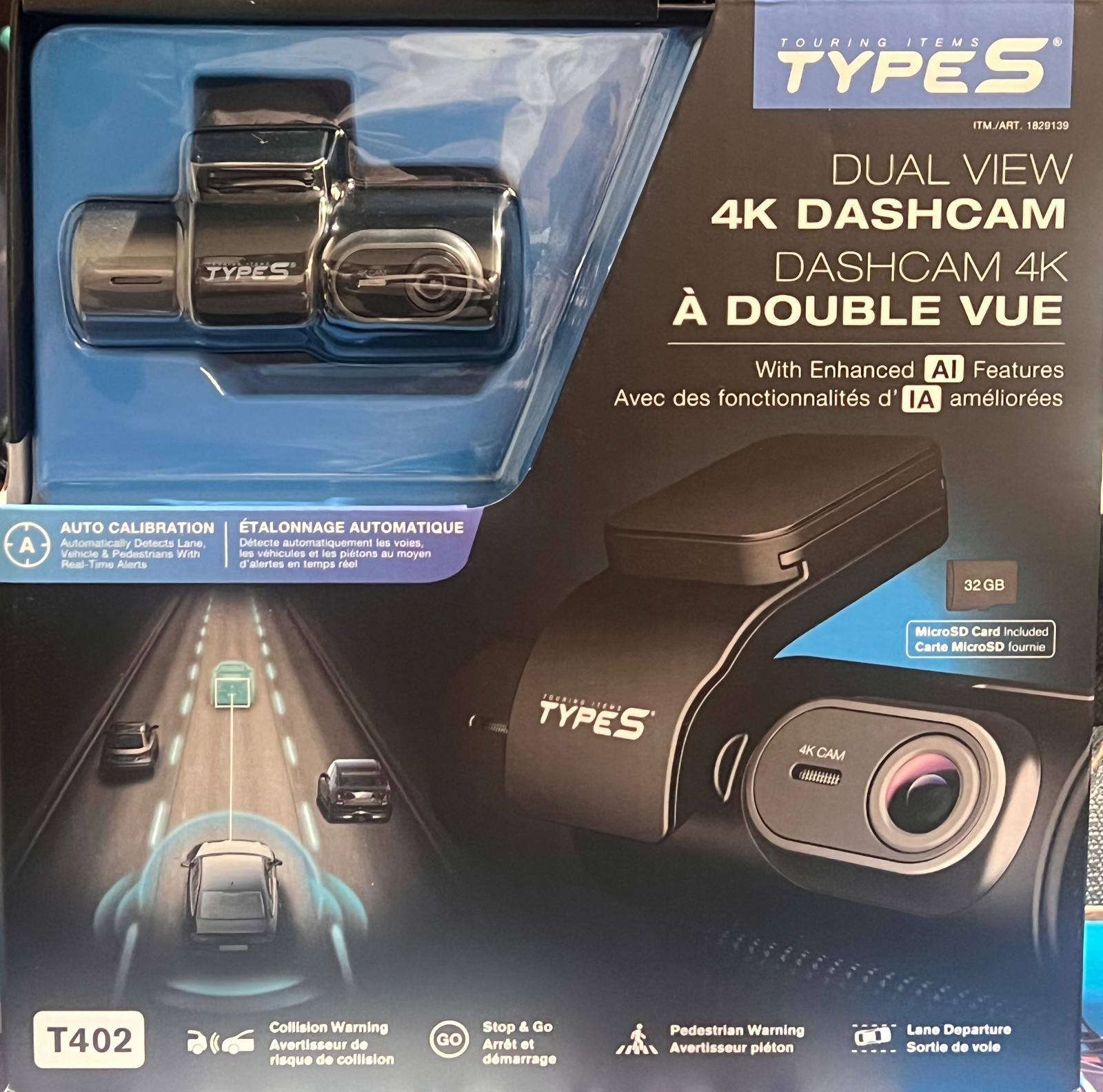 TYPE S T401 4K Dual View Dashcam with AI-Powered Driver Assistance