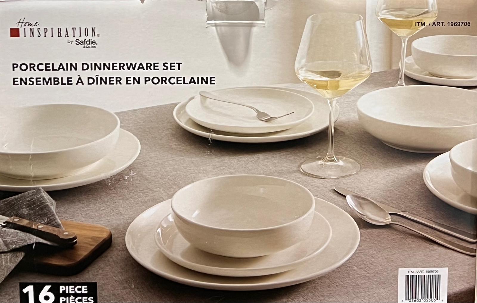 Home Inspiration by Safdie Porcelain Dinnerware Set, 16-pieces