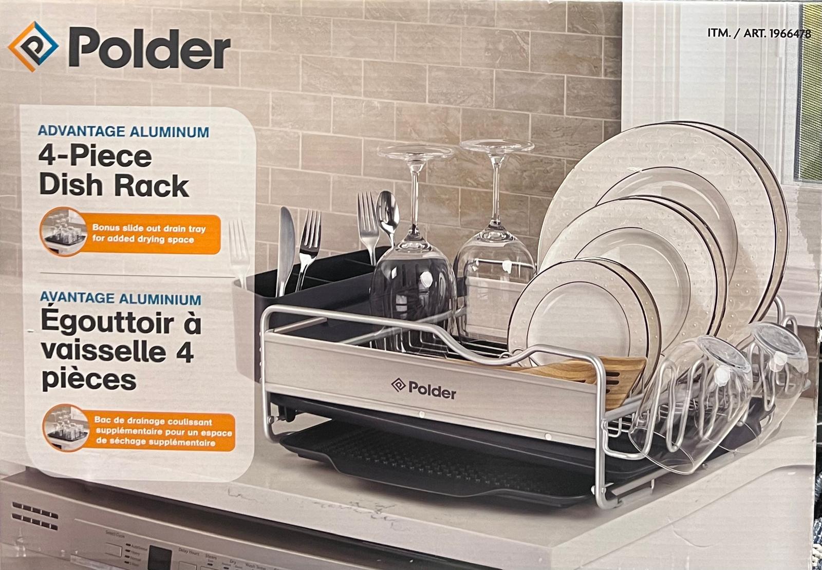 Polder Advantage Aluminum Dish Rack, 4-pieces