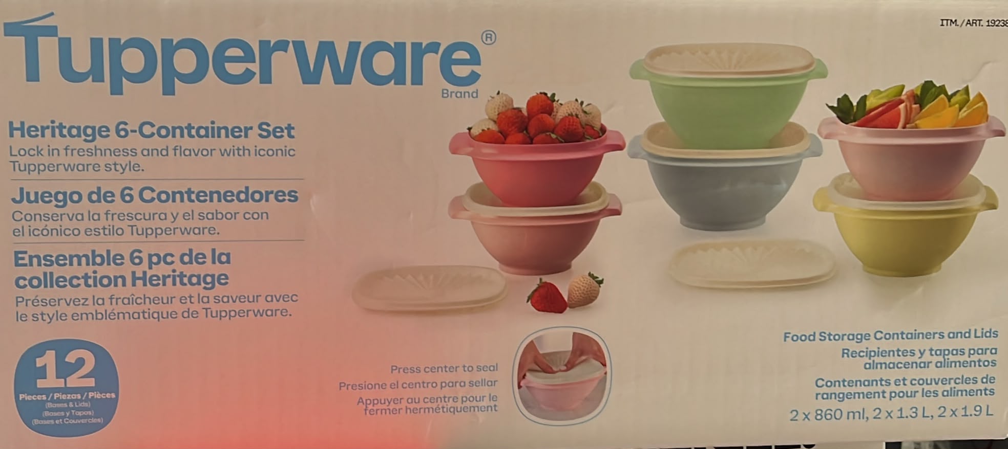 Tupperware Heritage Collection Food Storage Containers, 12-piece