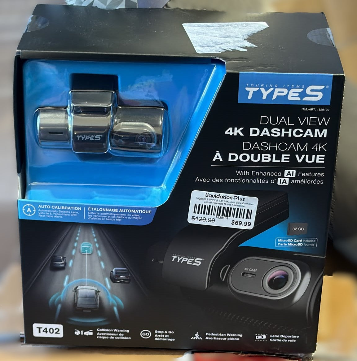 TYPE S T401 4K Dual View Dashcam with AI-Powered Driver Assistance
