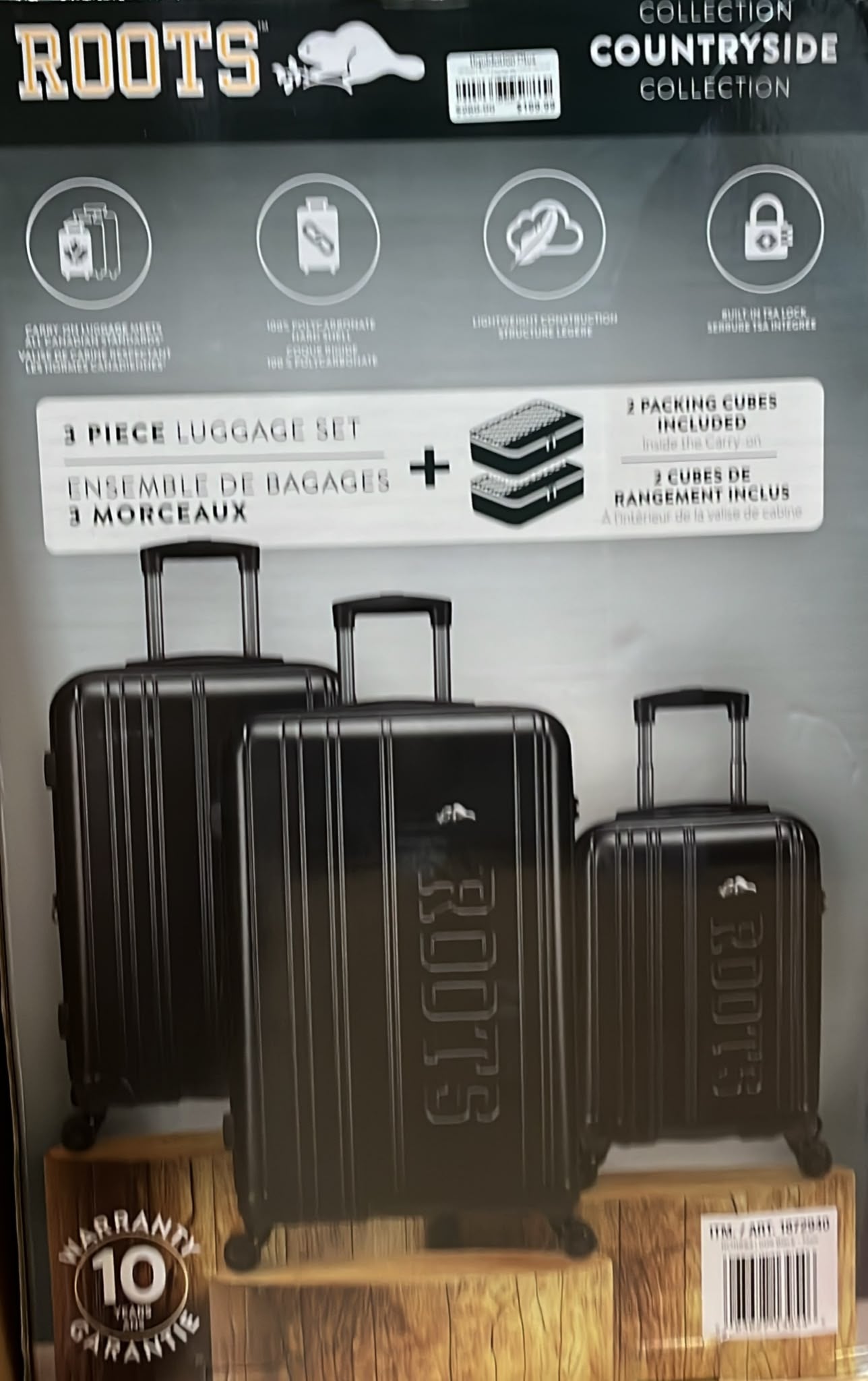 Roots Countryside 3-piece Hardside Luggage Set