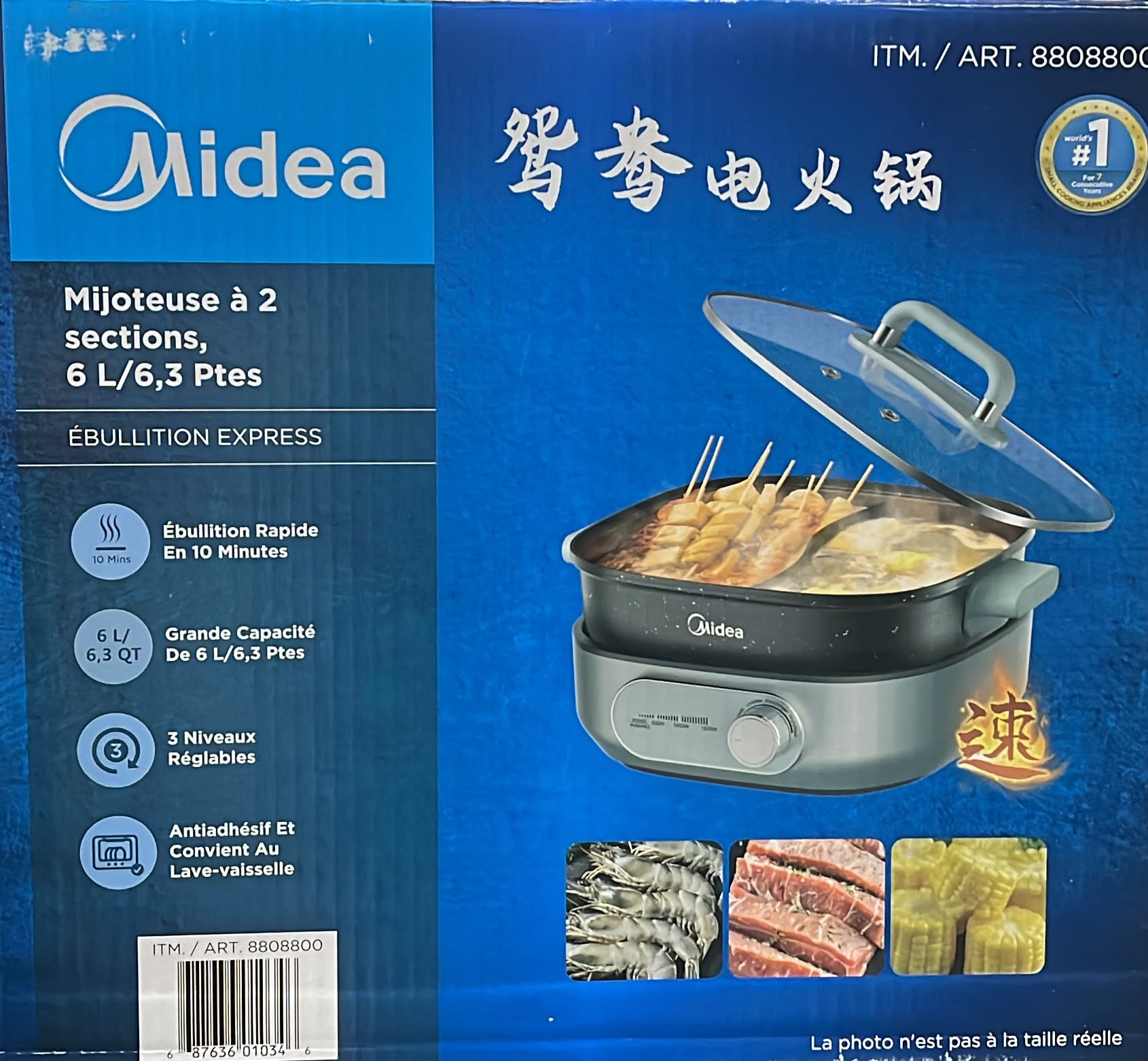 Midea 5.96 L (6.3 qt.) Dual Zone Hot Pot