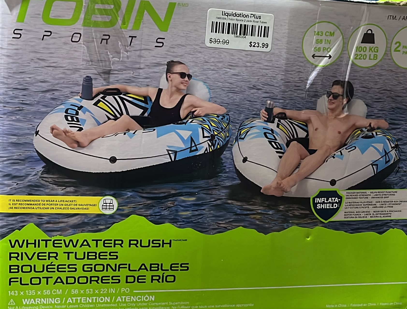 Tobin Sports 2 pack River Tubes