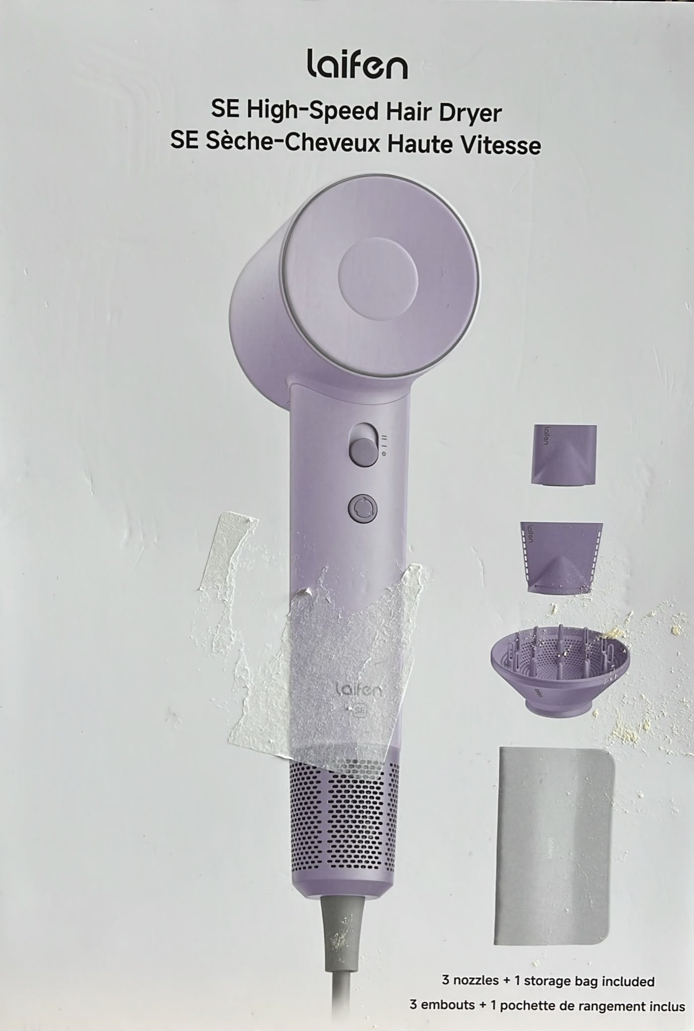 Laifen Swift SE Hair Dryer with 3 Nozzle Attachments