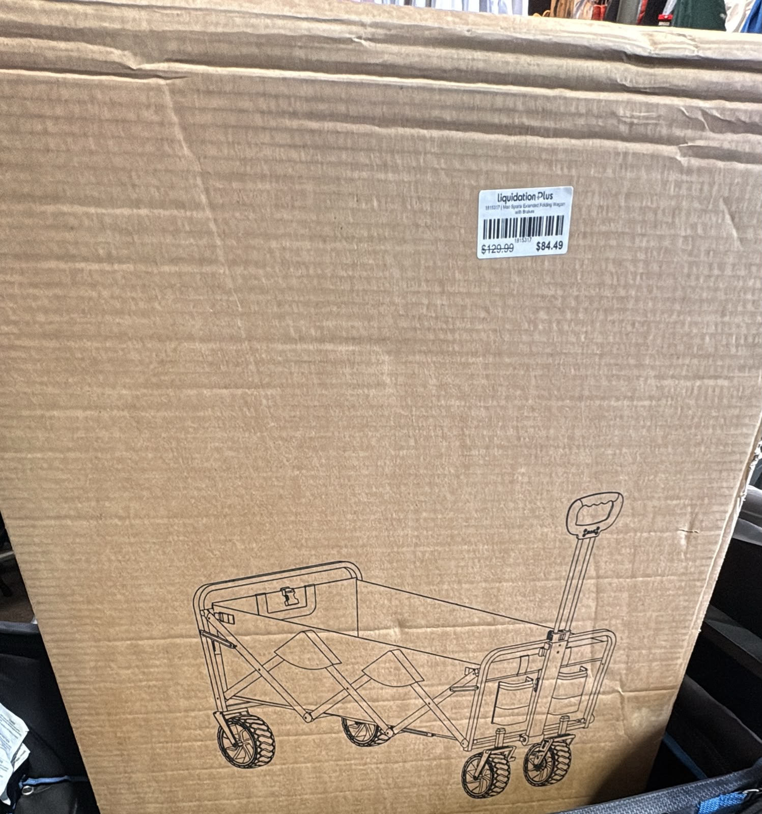 Mac Sports Extended Folding Wagon with Brakes
