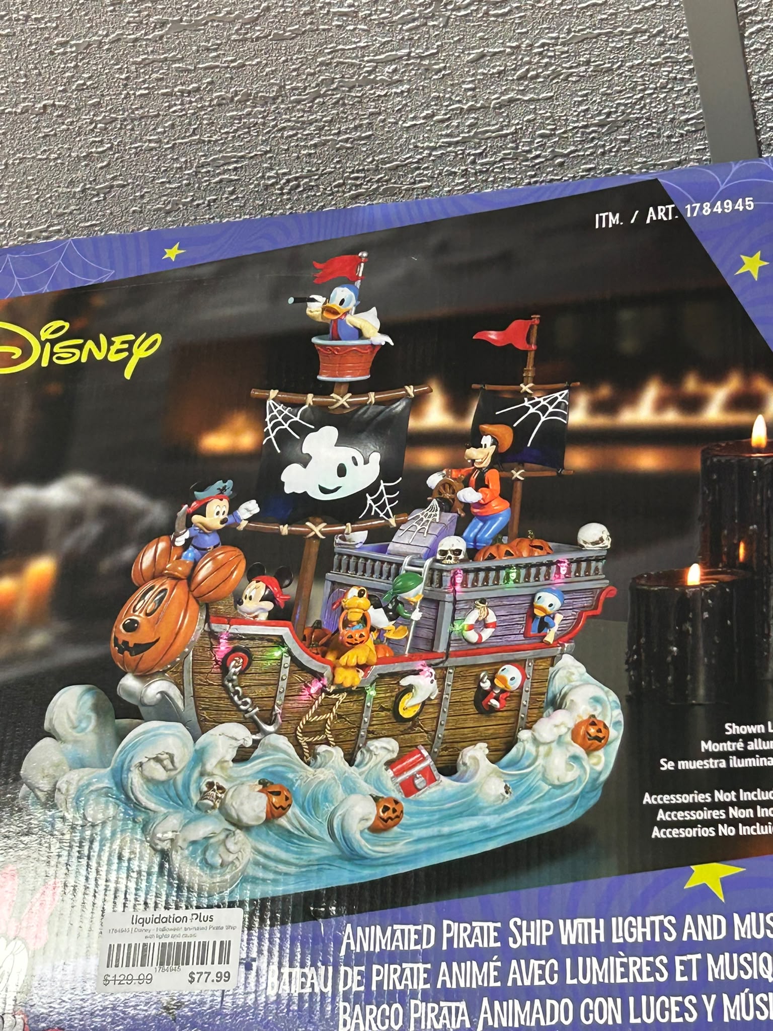 Disney - Halloween animated Pirate Ship with lights and music