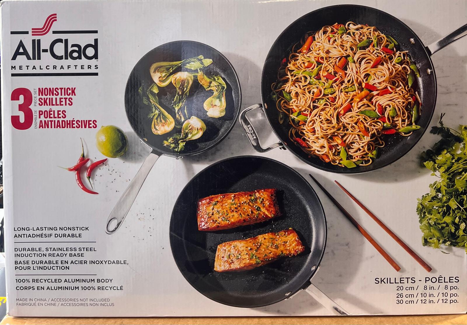 All-Clad Hard-Anodized Skillets, 3-piece