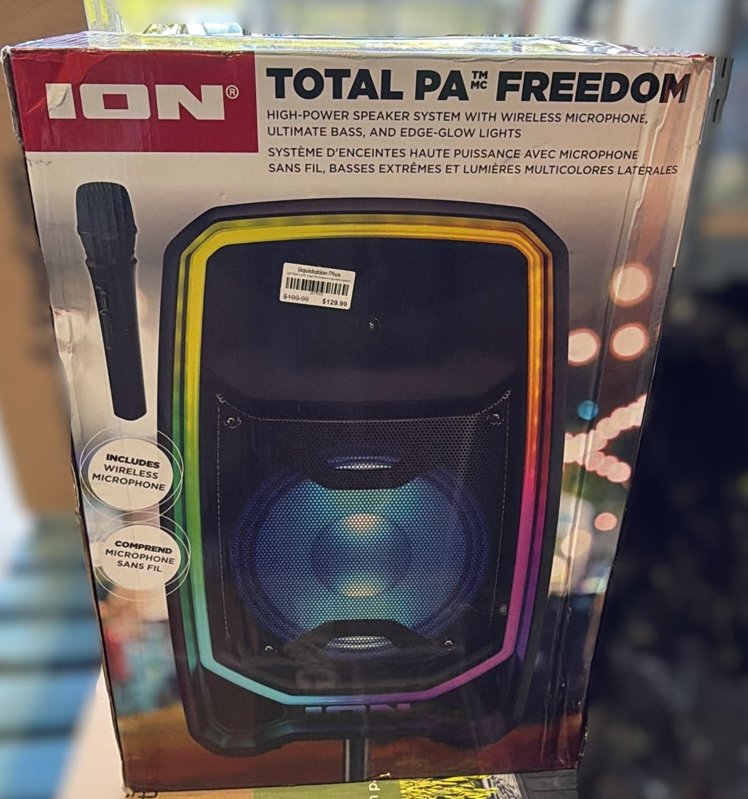 ION Audio Total PA Freedom 650W Speaker with Wireless Mic