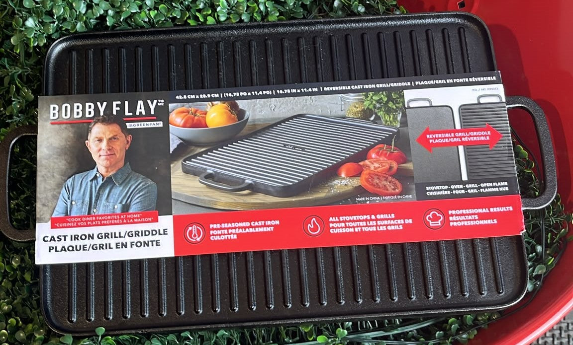 Bobby Flay by GreenPan Reversible Cast Iron Grill Griddle