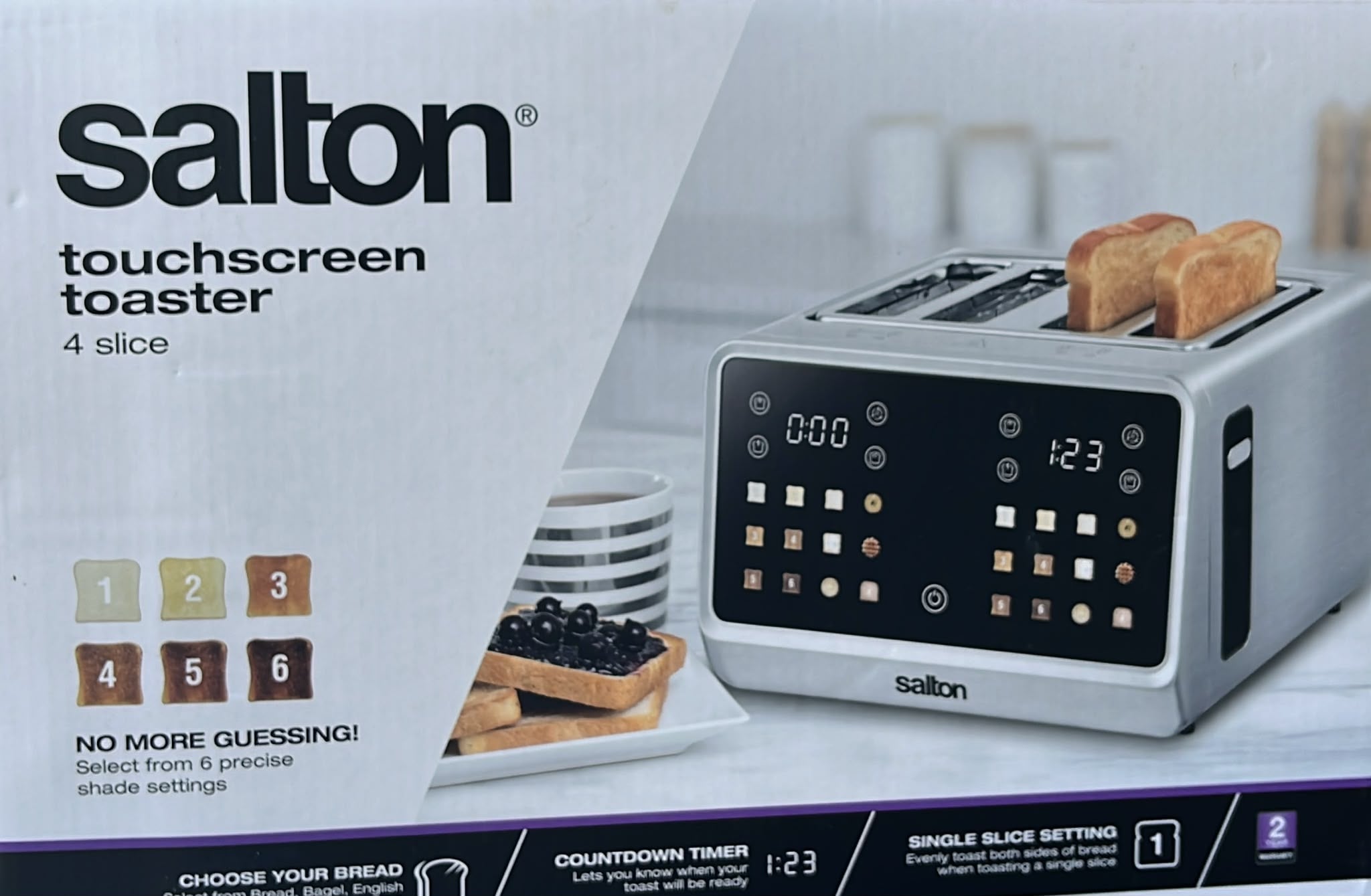 Salton 4 Slice Touchscreen Toaster