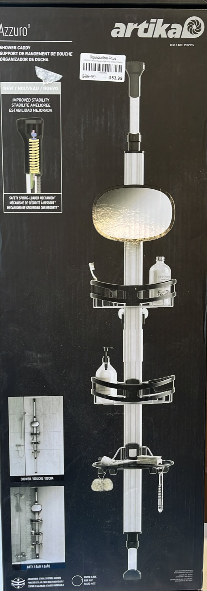Artika Azzuro Standing Shower Caddy