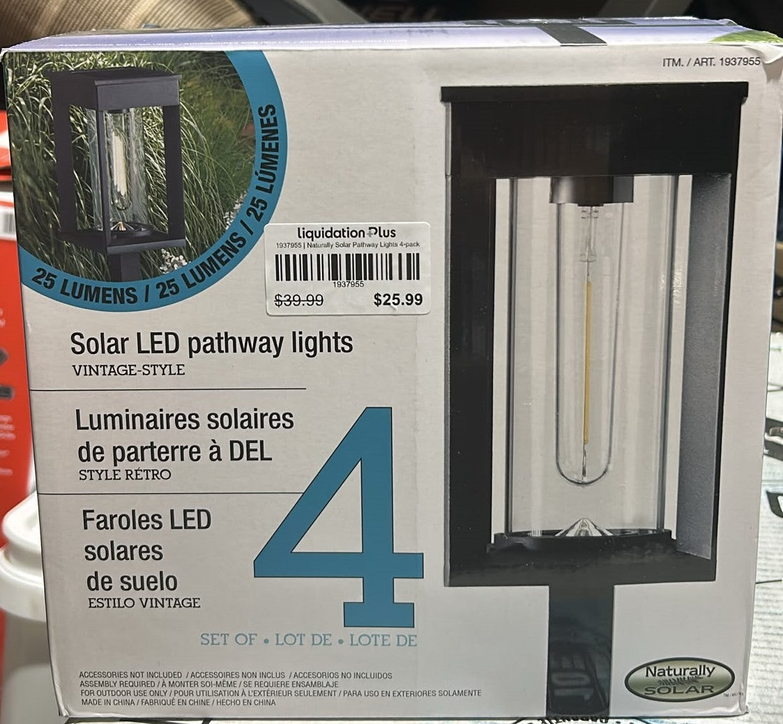 Naturally Solar Pathway Lights 4-pack