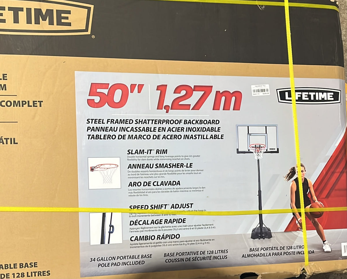 Lifetime - Adjustable, Portable 50-inch Basketball Net