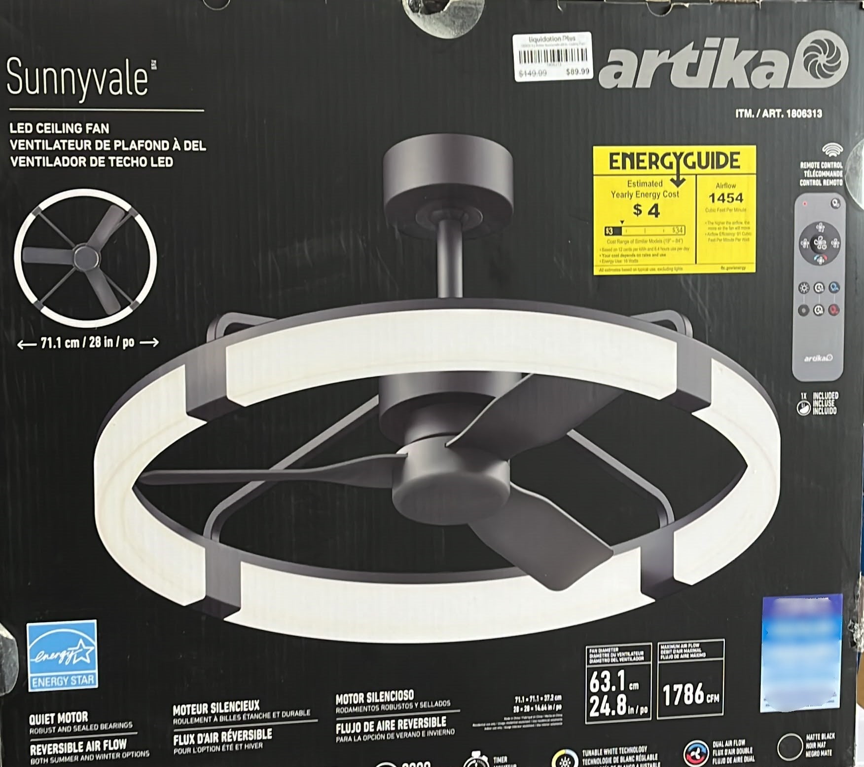 Artika Sunnyvale 28 in. Ceiling Fan
