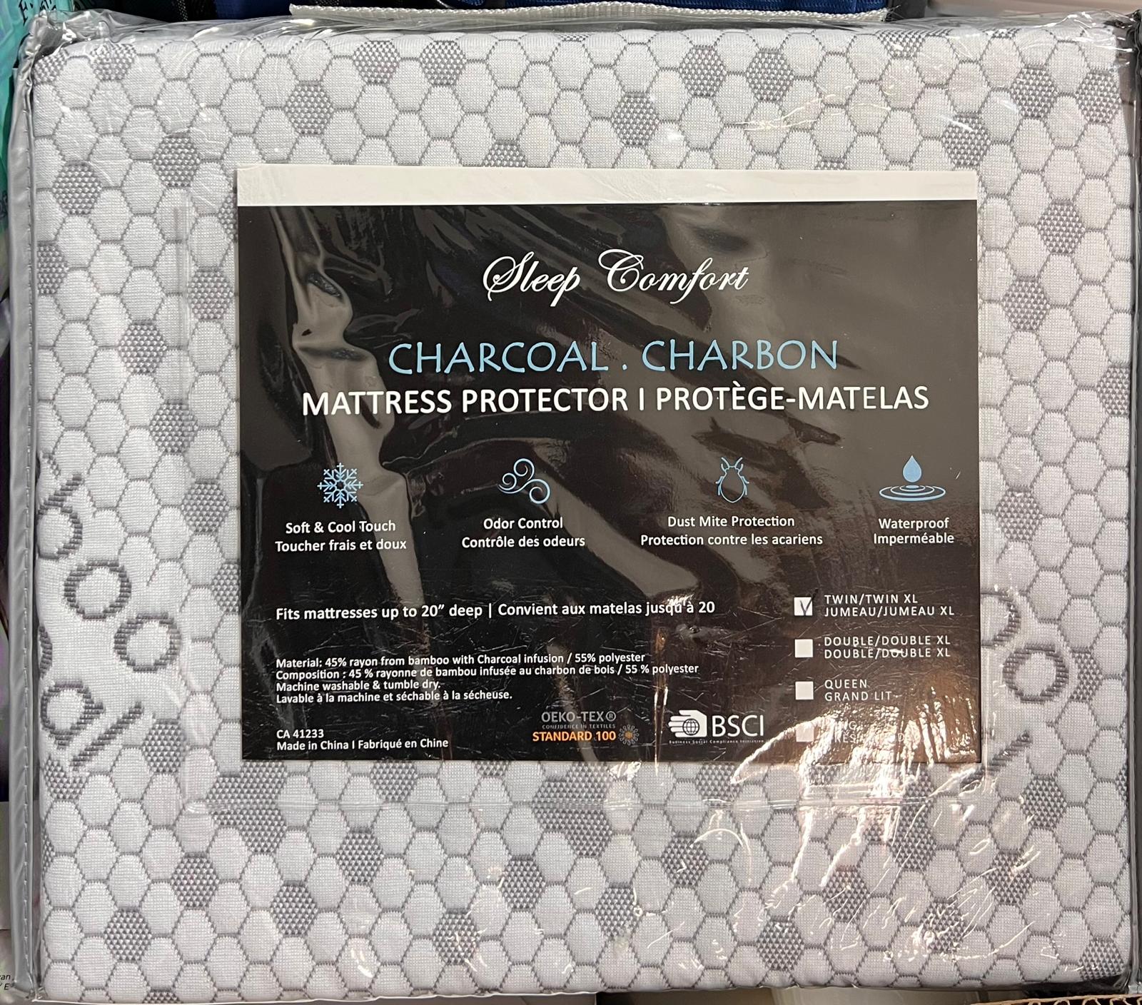 Cotton House Charcoal Infused Waterproof Mattress Protector (Twin)