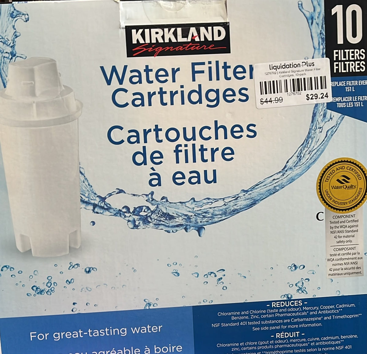 Kirkland Signature Water Filter Cartridges, 10-pack