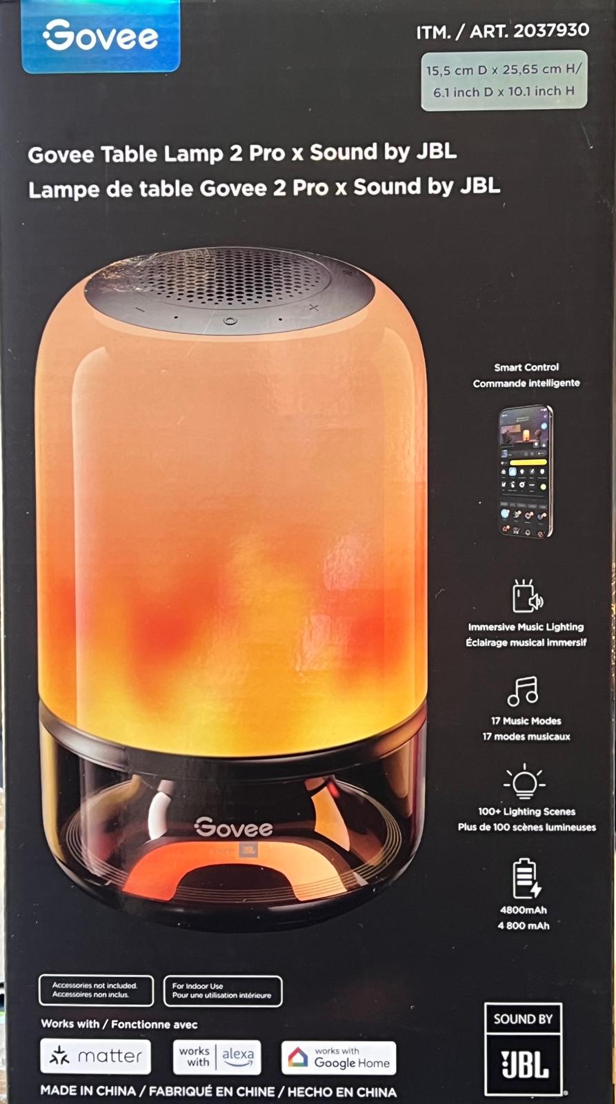 Govee Table Lamp 2 Pro x Sound by JBL