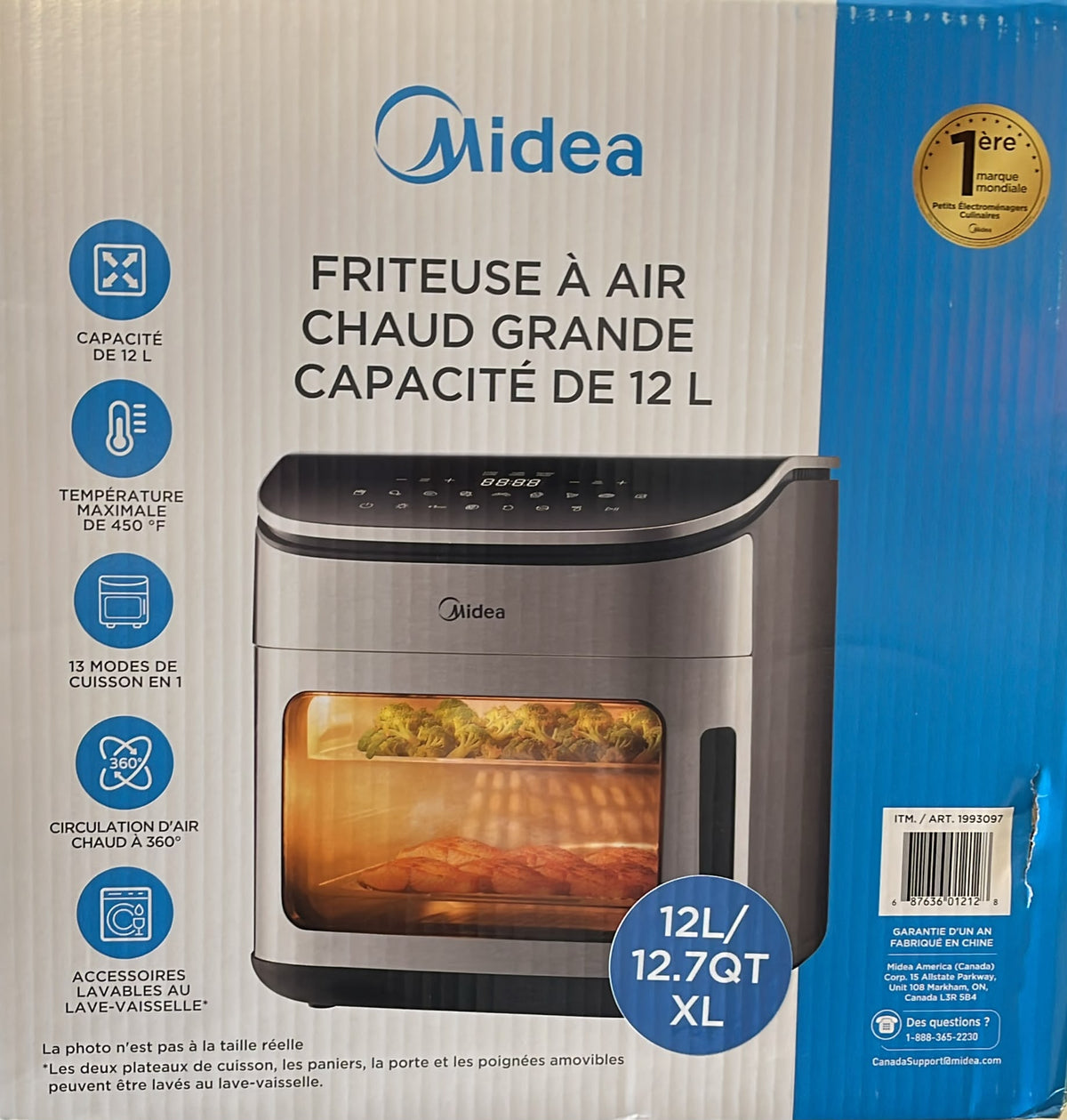 Midea Wide Max Air Fryer Oven 12 L (12.7 qt.)