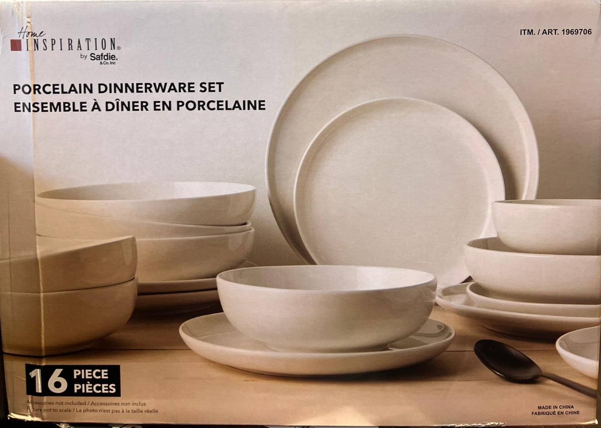 Home Inspiration by Safdie Porcelain Dinnerware Set, 16-pieces