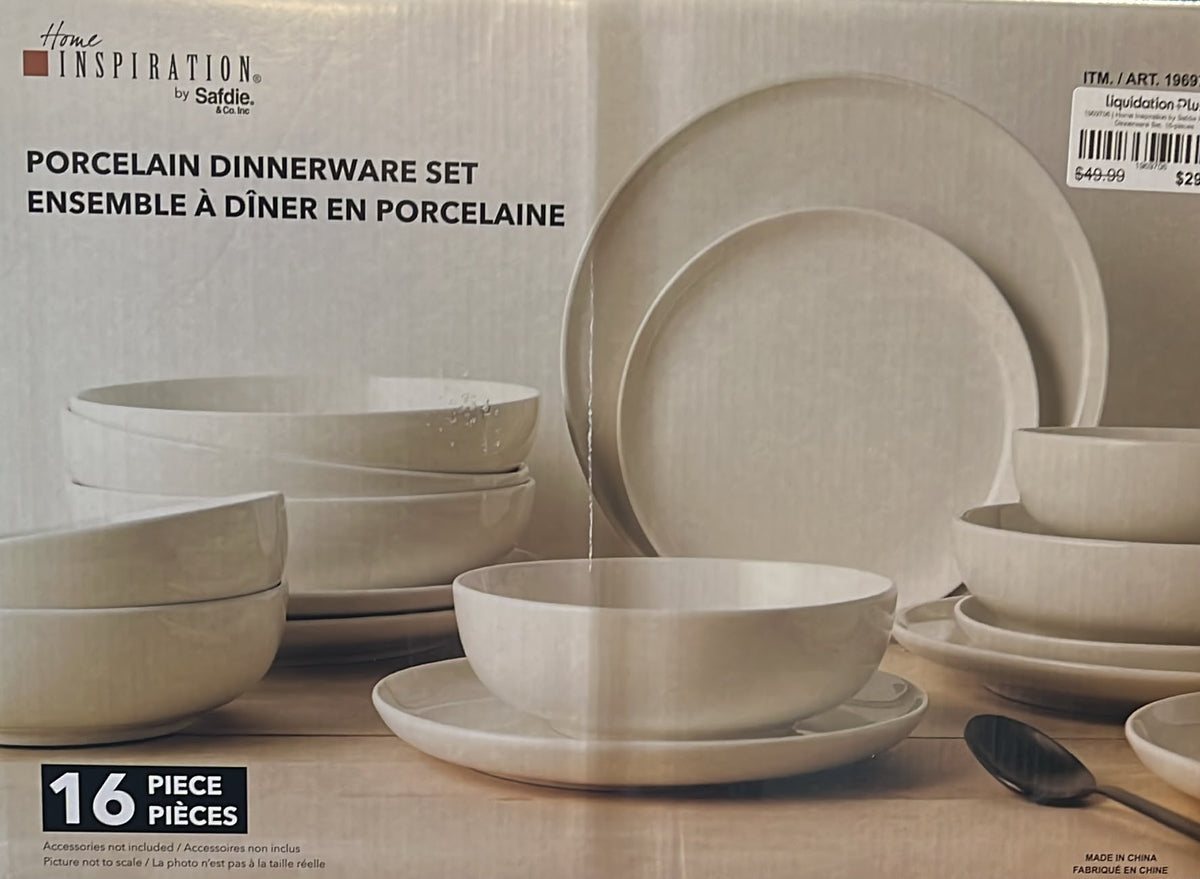 Home Inspiration by Safdie Porcelain Dinnerware Set, 16-pieces