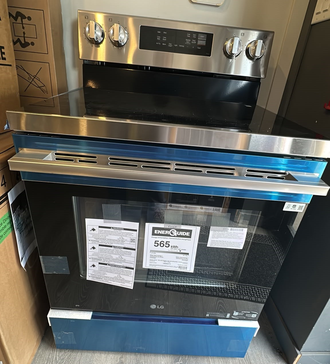LG 30 in 6.3 cu ft. Stainless Steel Electric Freestanding Range with True Convection and Air Fry