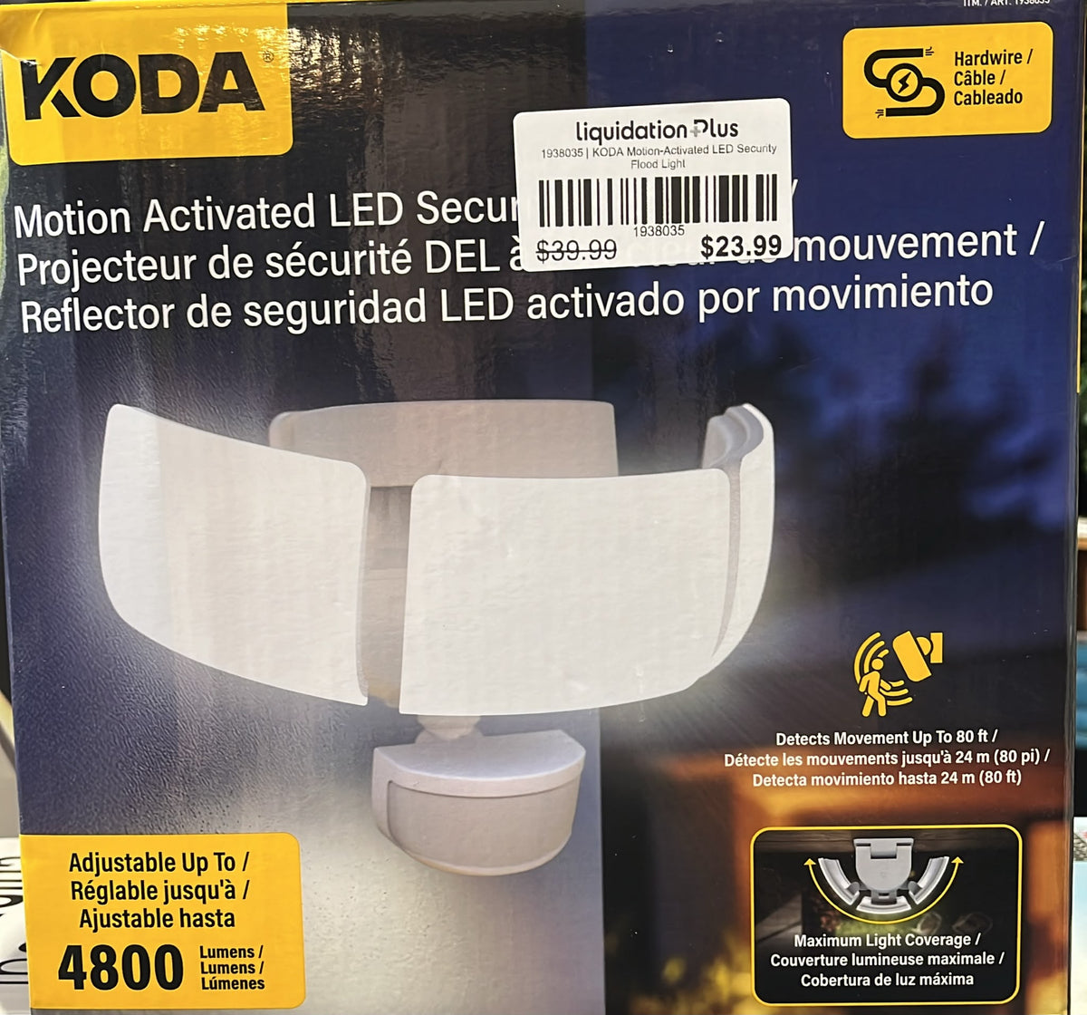 KODA Motion-Activated LED Security Flood Light