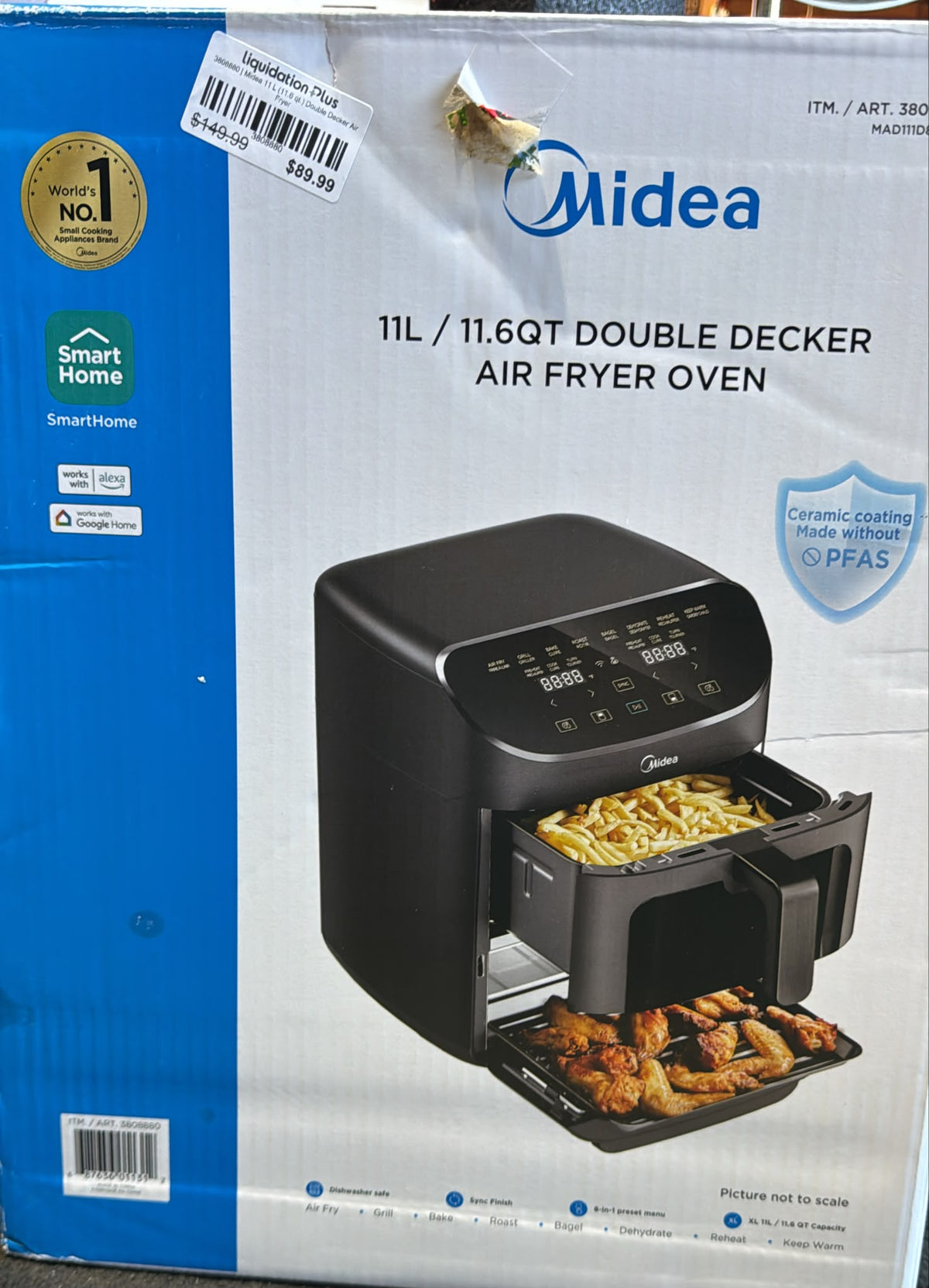 Midea 11 L (11.6 qt.) Double Decker Air Fryer
