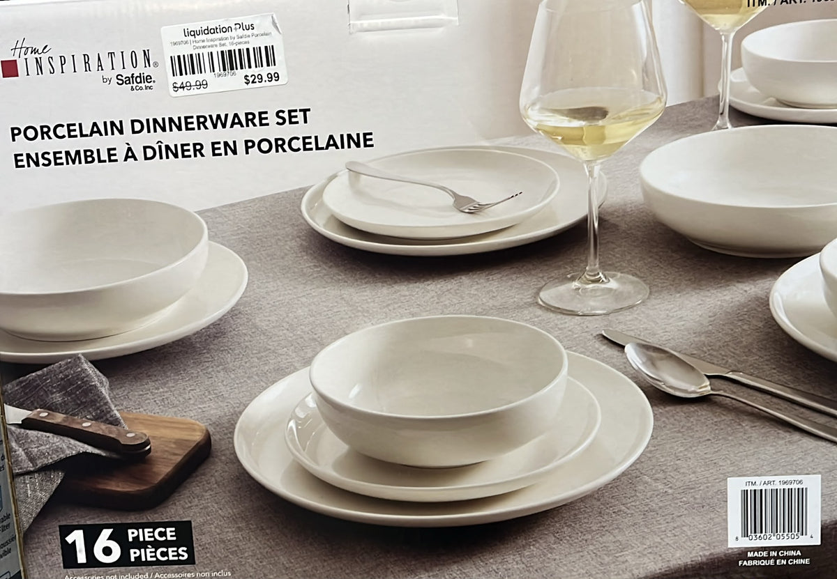 Home Inspiration by Safdie Porcelain Dinnerware Set, 16-pieces