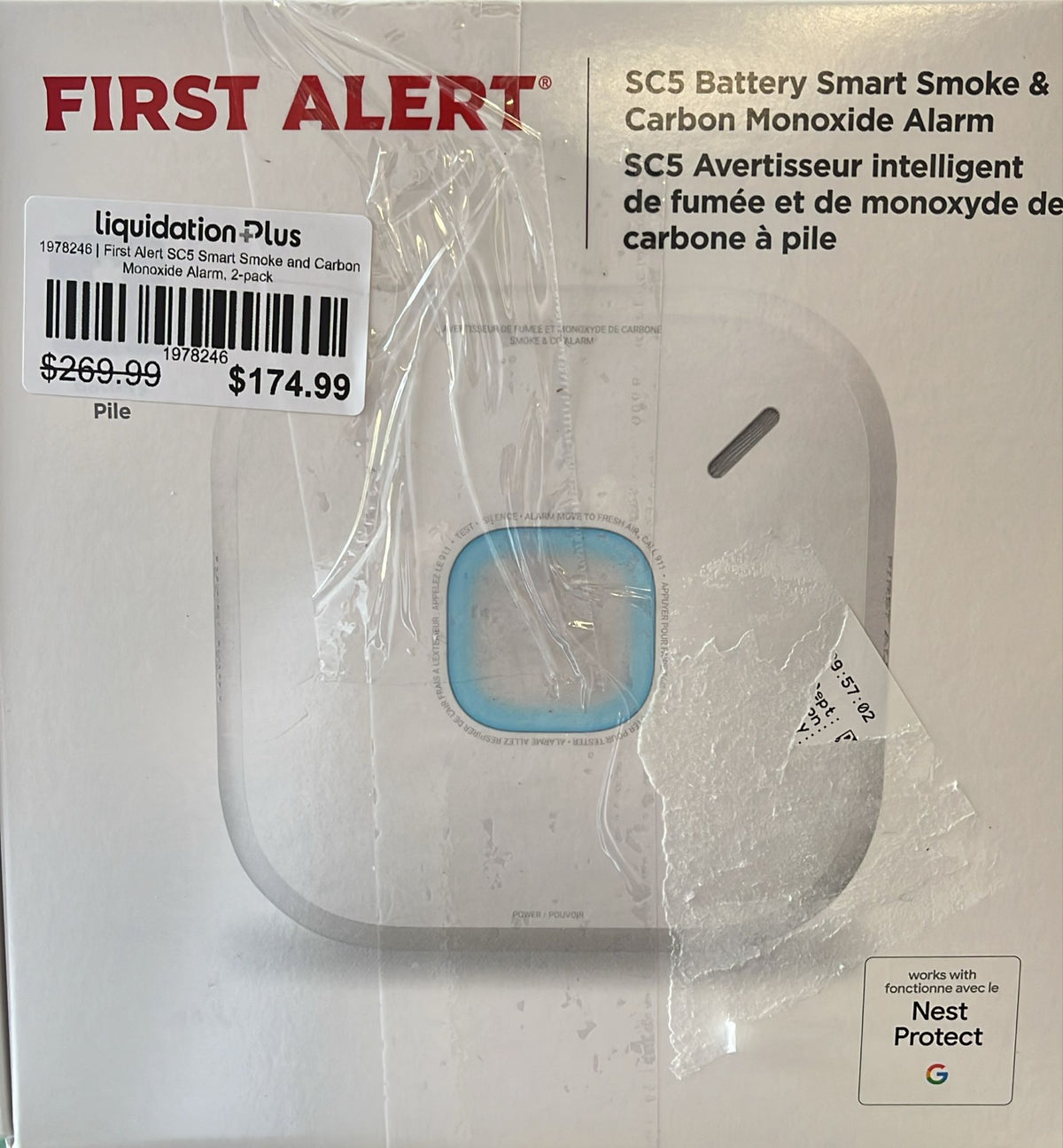 First Alert SC5 Smart Smoke and Carbon Monoxide Alarm, 2-pack