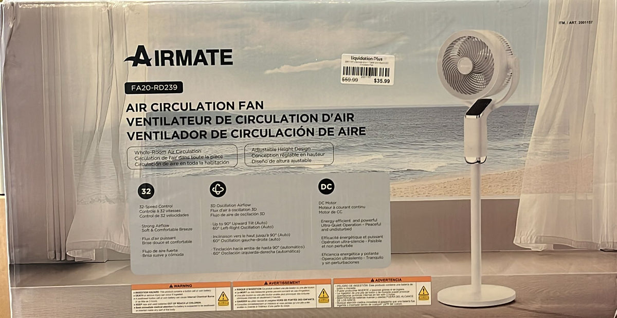 Airmate 2-in-1 Table and Stand DC Circulator Fan