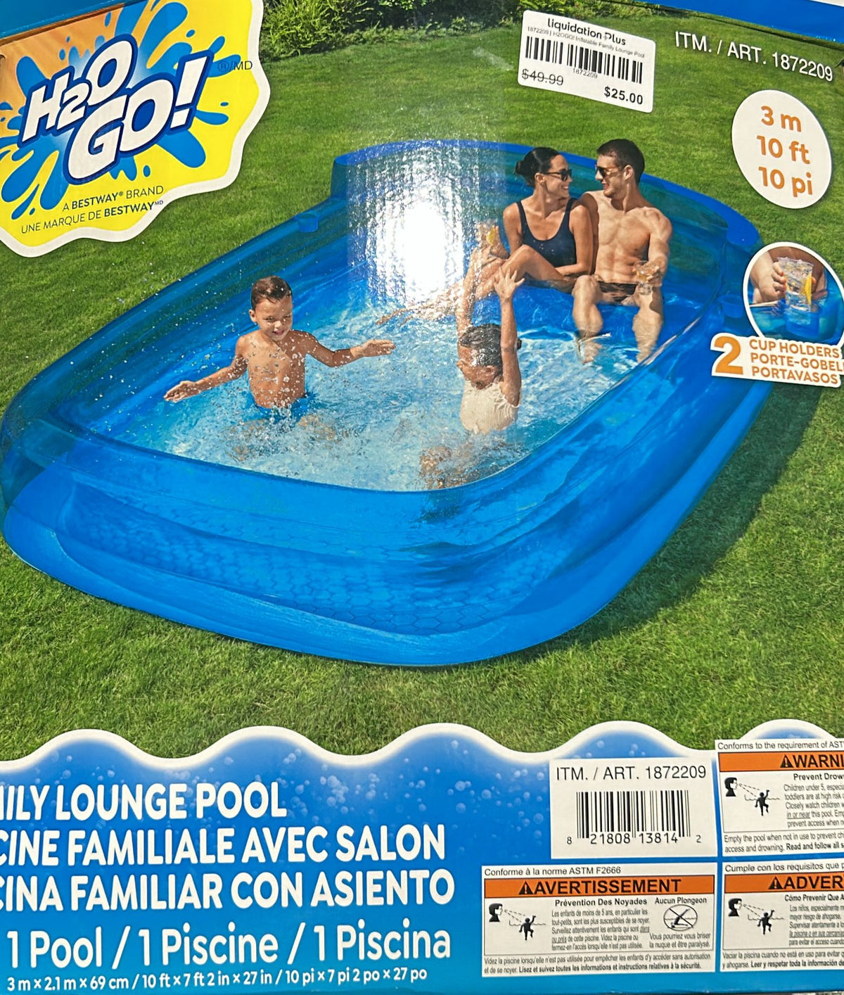 H2OGO! Inflatable Family Lounge Pool