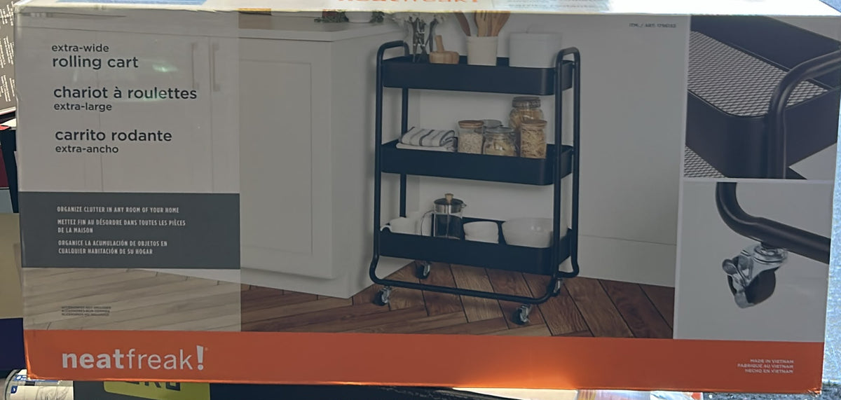 Neatfreak 3-Tier Extra-Wide Rolling Cart
