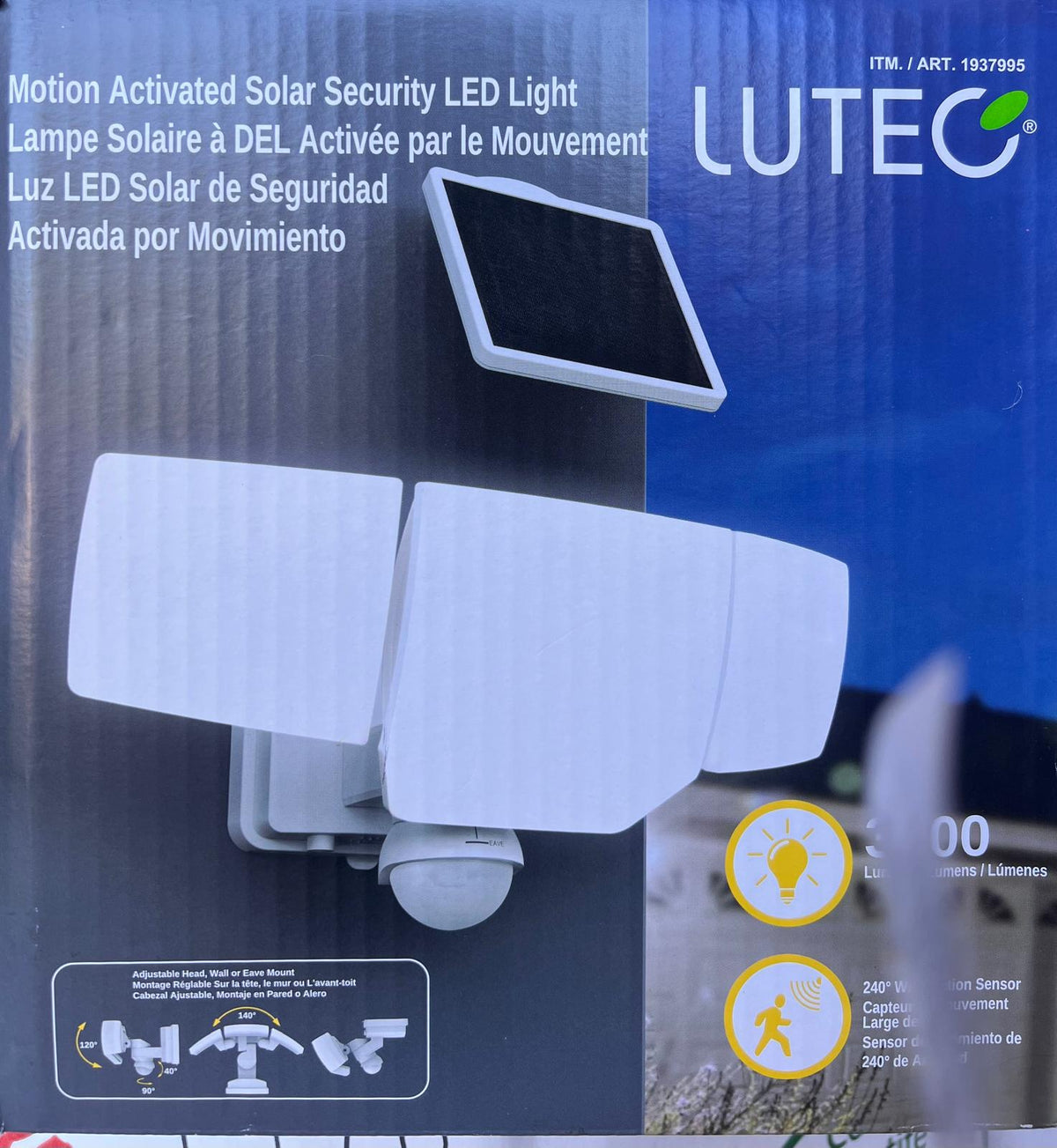 LUTEC Motion Activated Solar Security LED Light