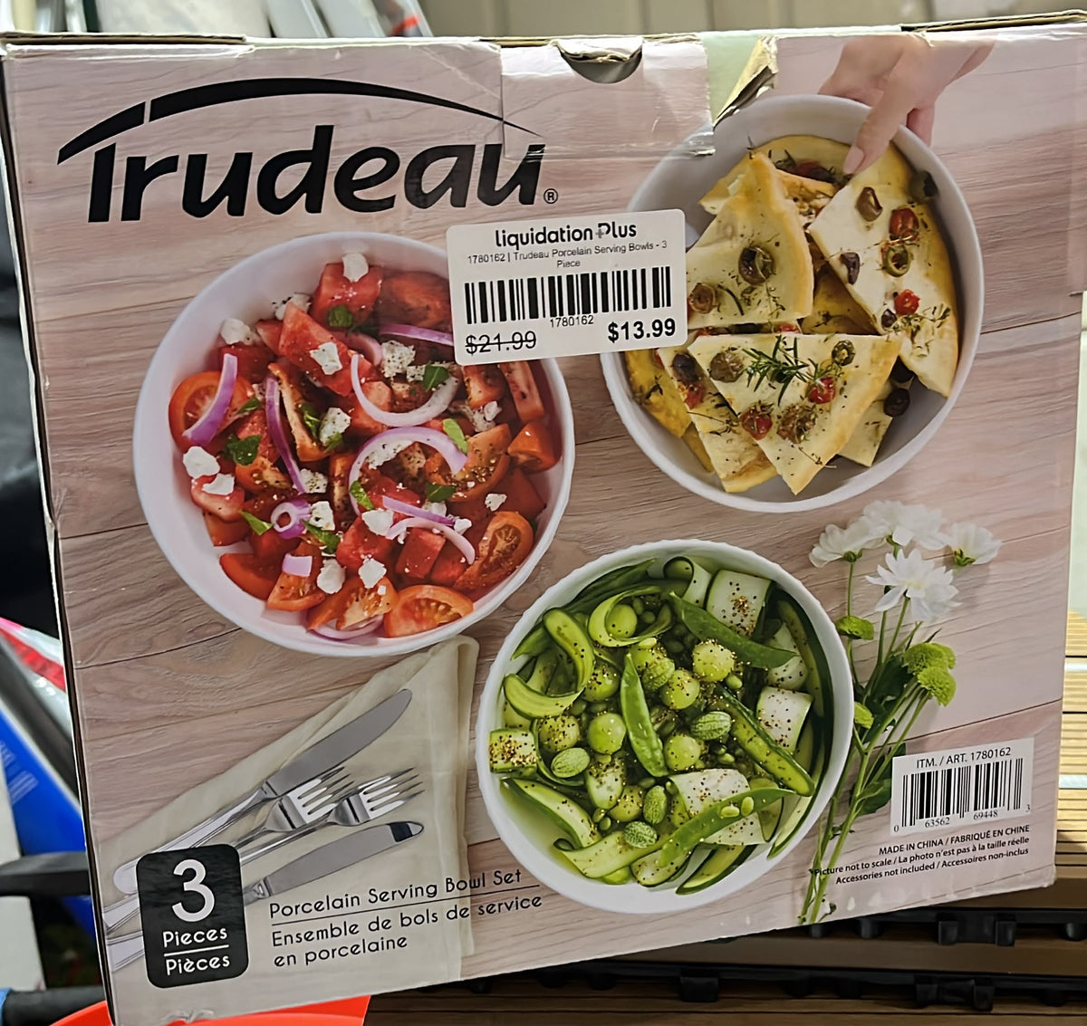 Trudeau Porcelain Serving Bowls - 3 Piece