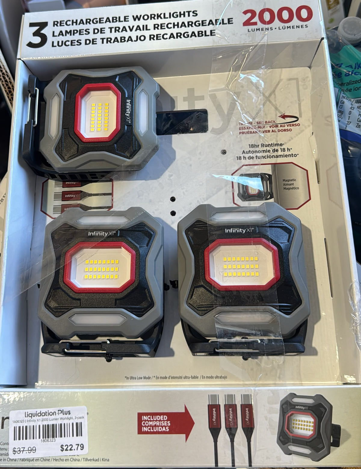 Infinity X1 2000 Lumen Worklight, 3-pack