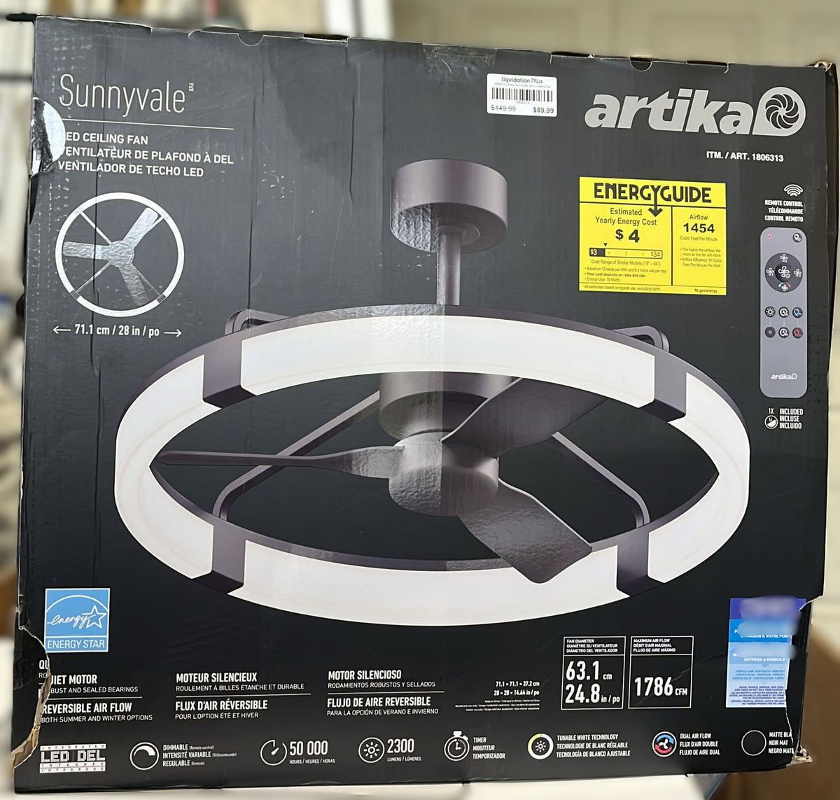 Artika Sunnyvale 28 in. Ceiling Fan