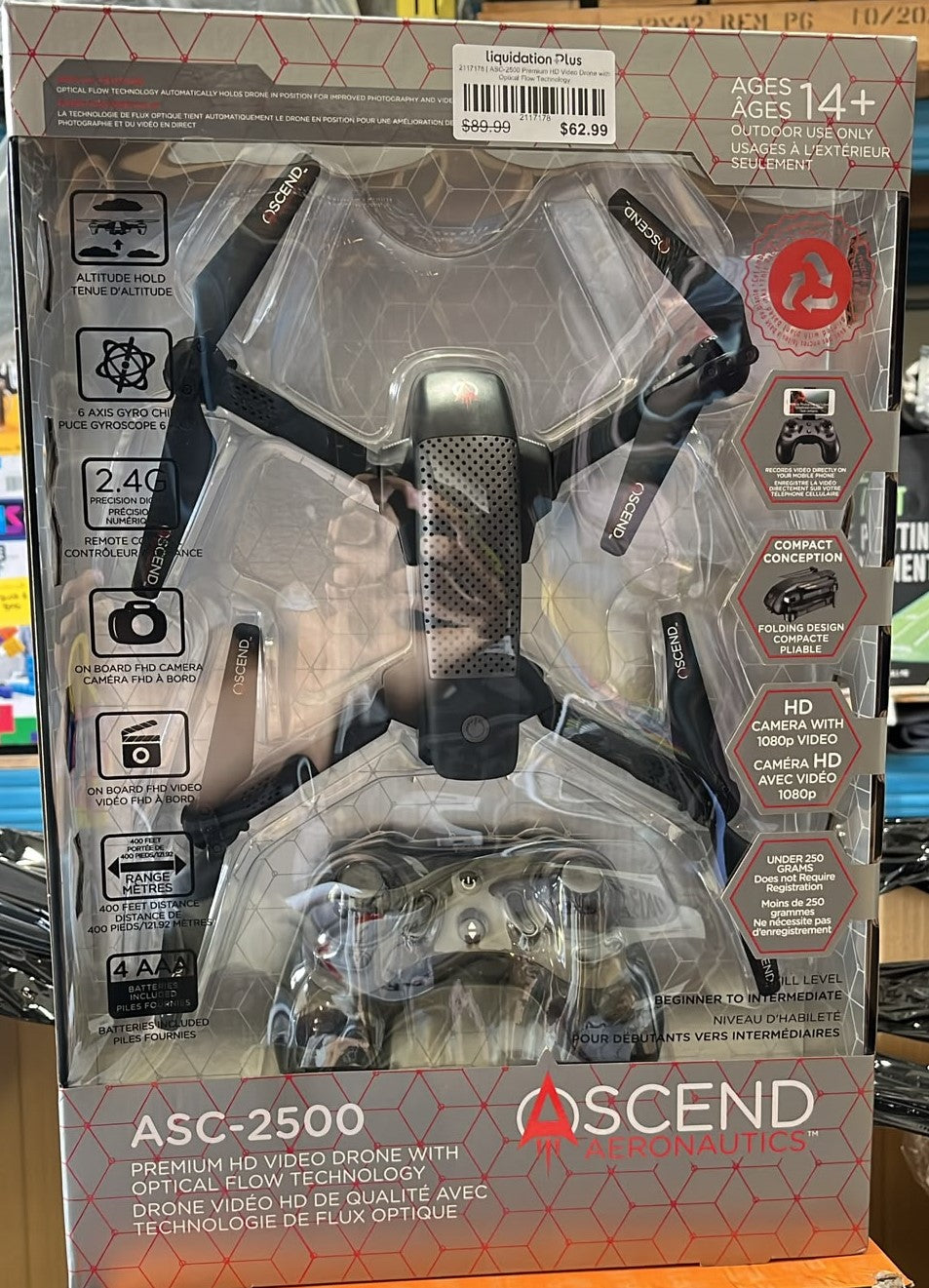 ASC-2500 Premium HD Video Drone with Optical Flow Technology