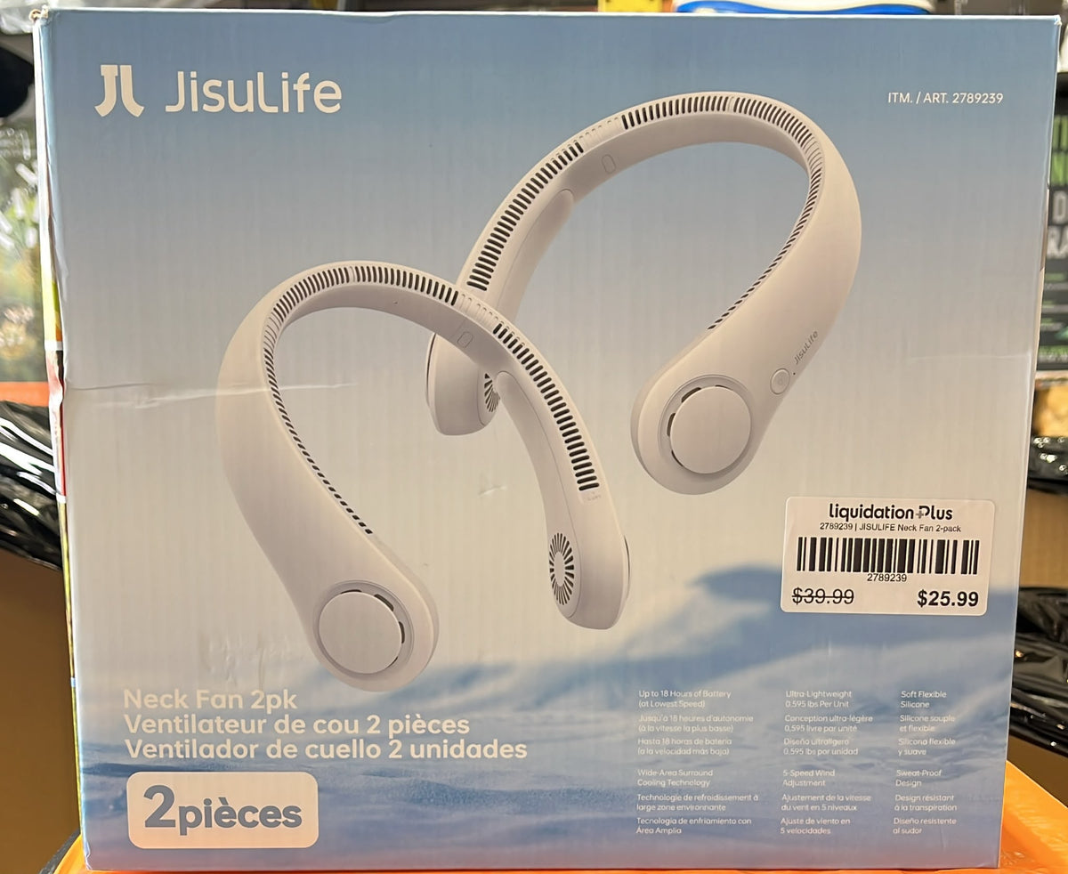 JISULIFE Neck Fan 2-pack