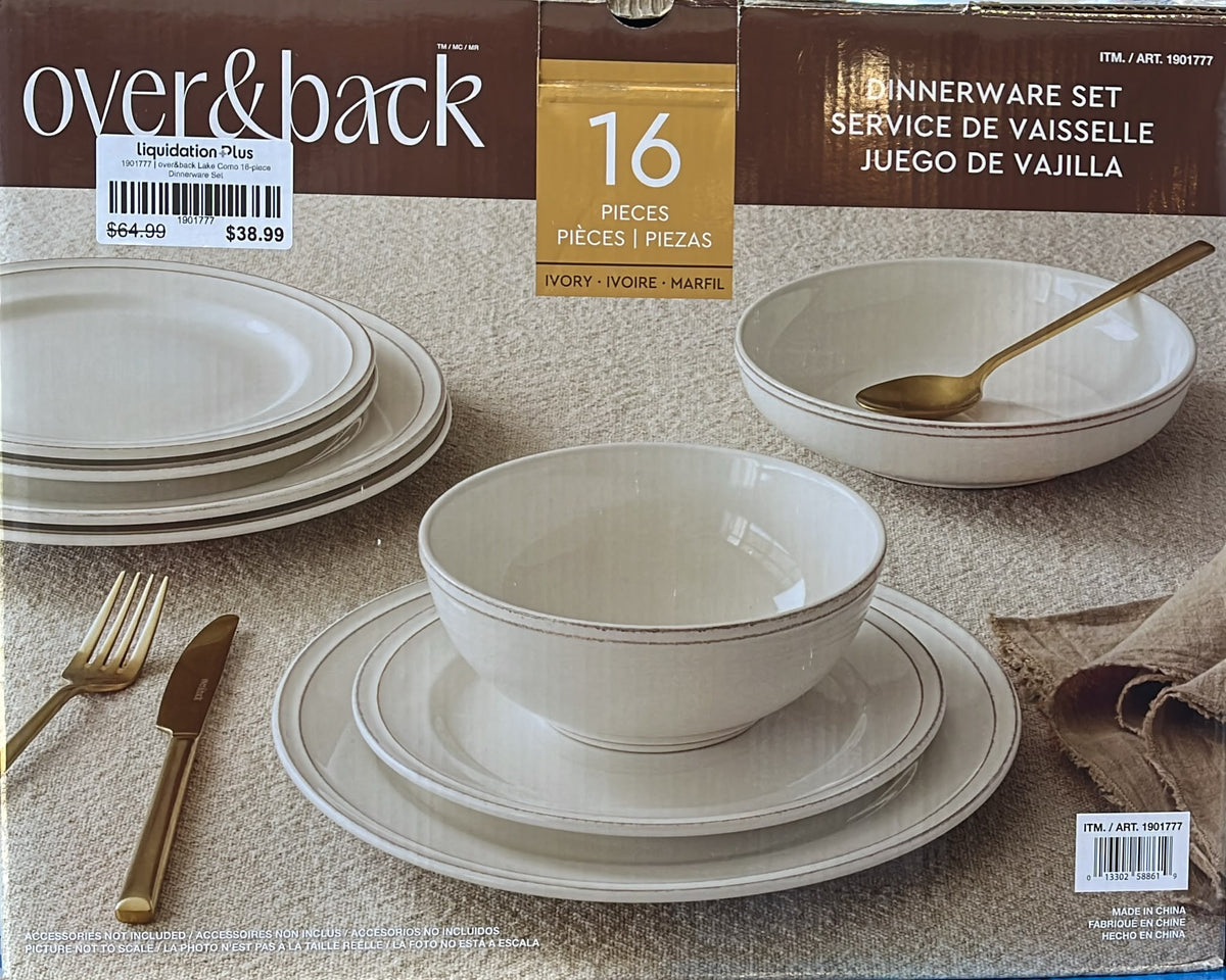 over&back Lake Como 16-piece Dinnerware Set