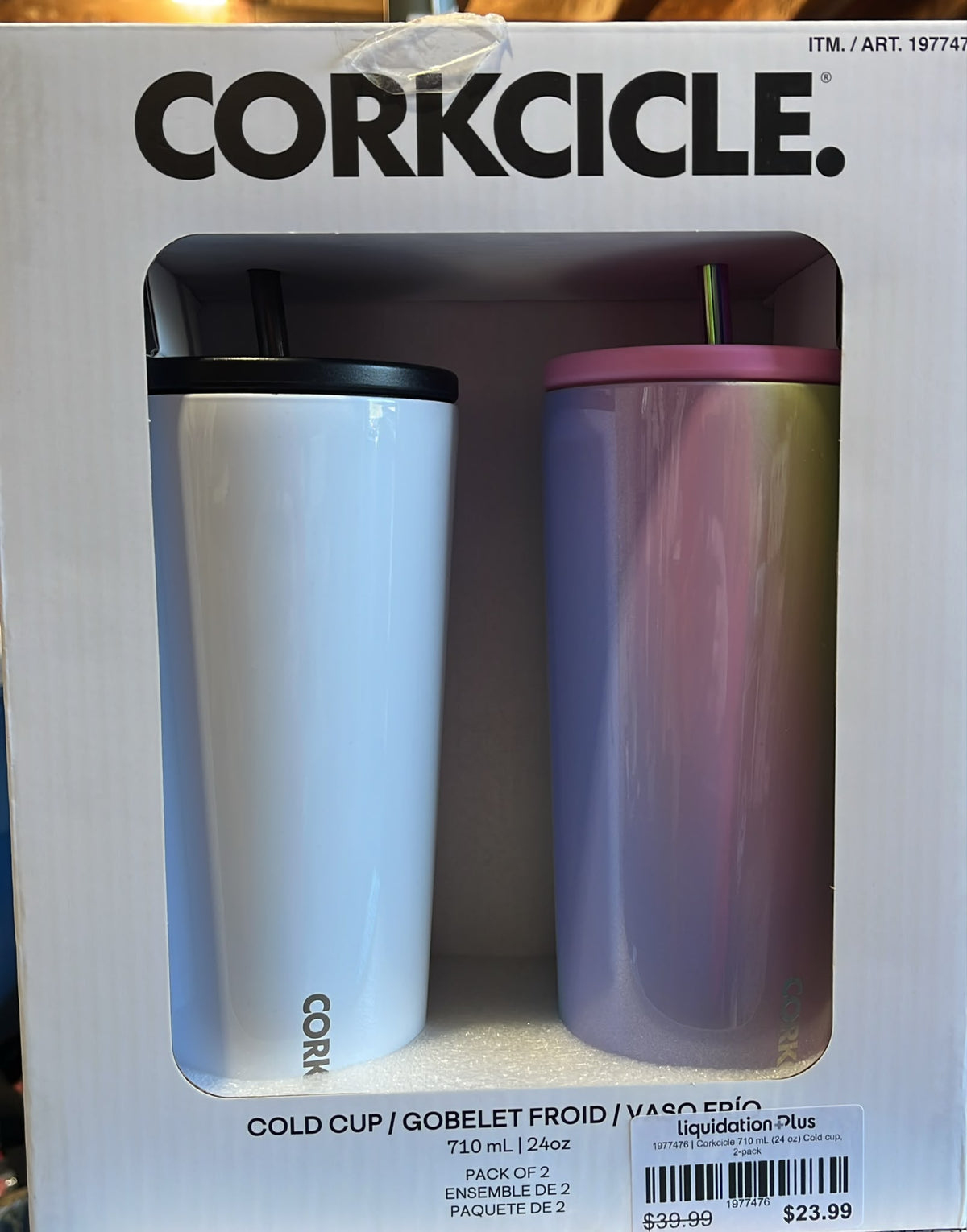 Corkcicle 710 mL (24 oz) Cold cup, 2-pack