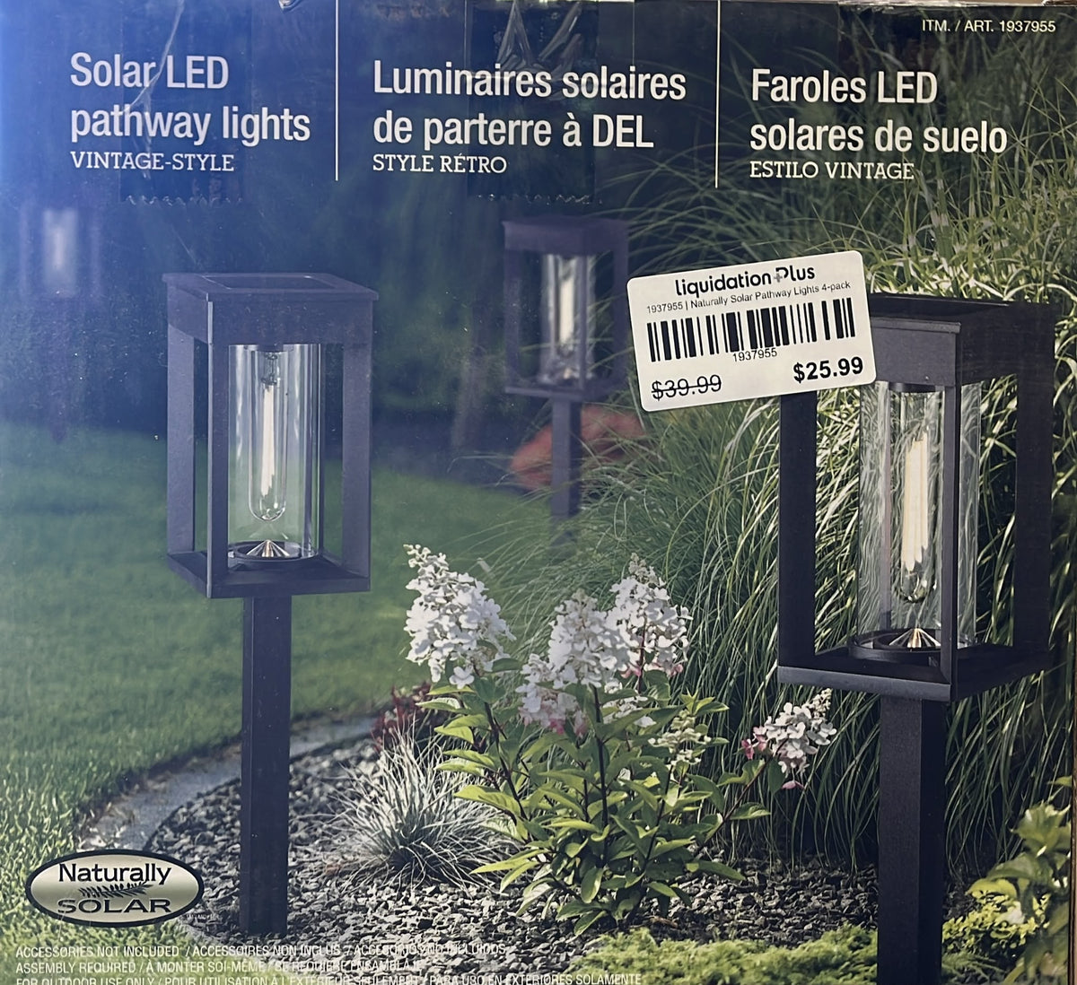 Naturally Solar Pathway Lights 4-pack