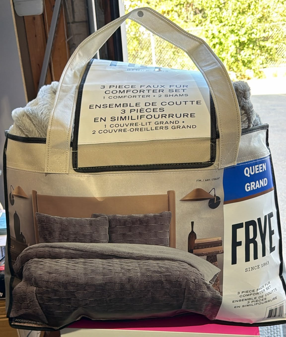 FRYE 3-piece Faux Fur Comforter Set